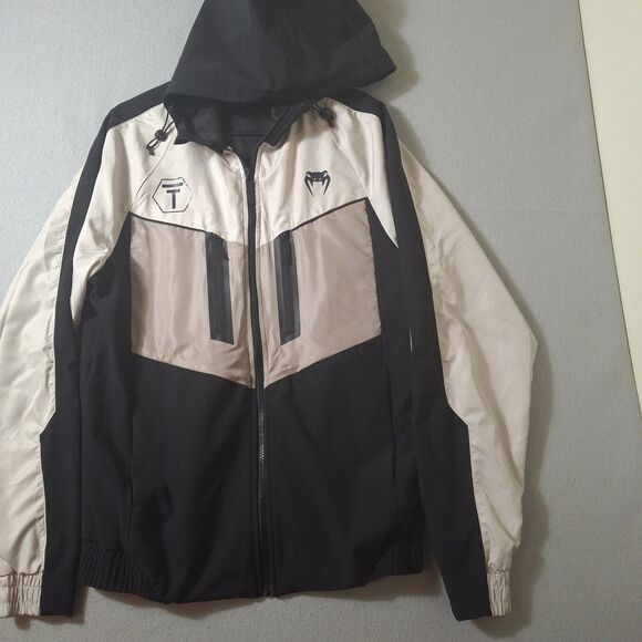 Venum Transcendent Titans Evolve Track Jacket Men’s Large Beige Black Snake Logo - Picture 4 of 12